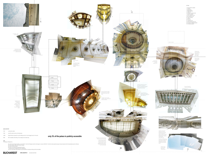 Bucharest Casa Poporului ceiling map.