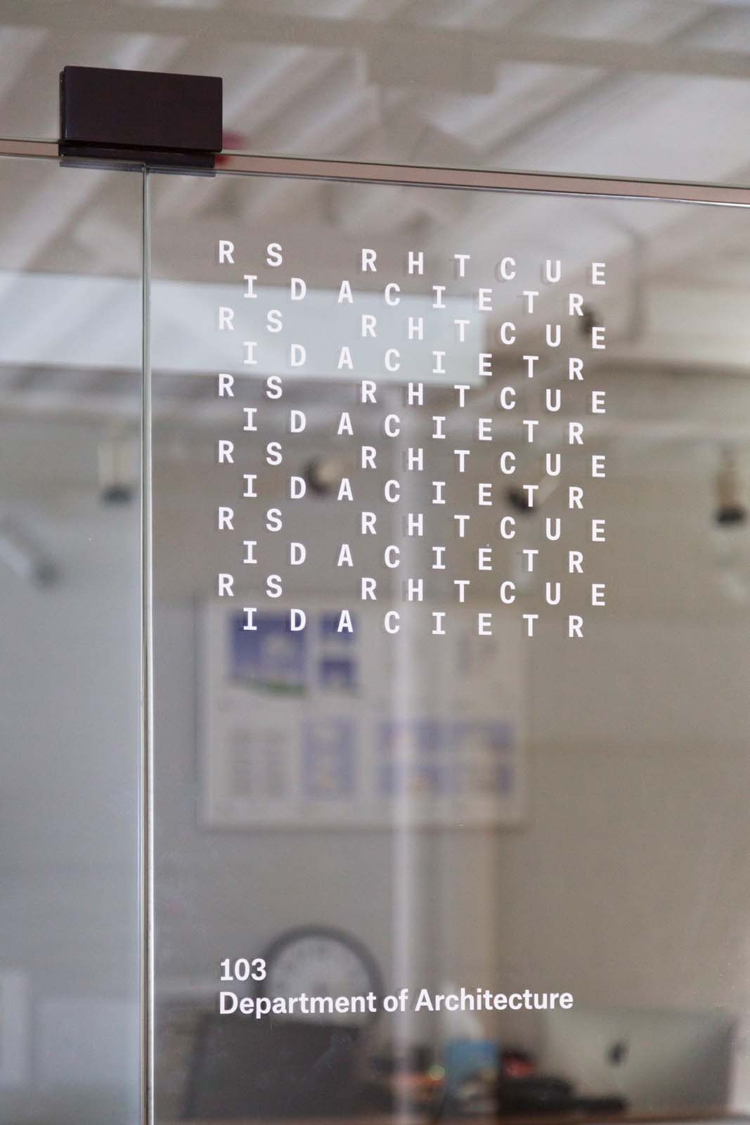 Office signage.
