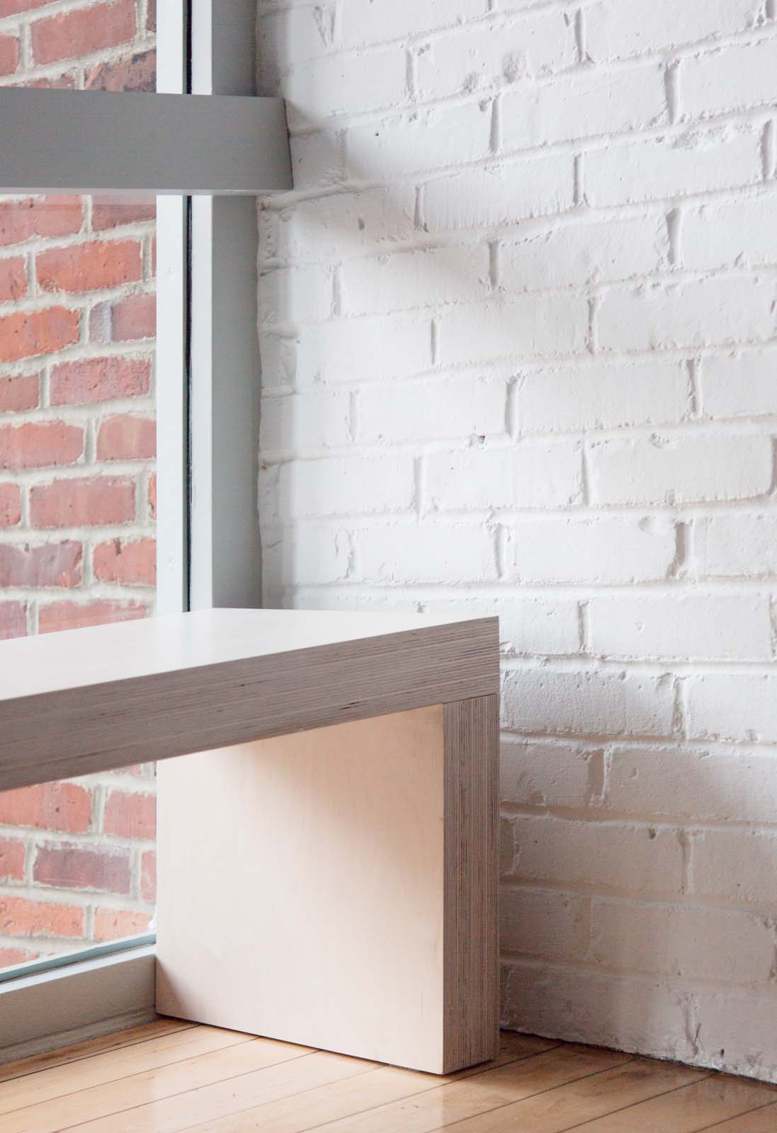Bench detail.