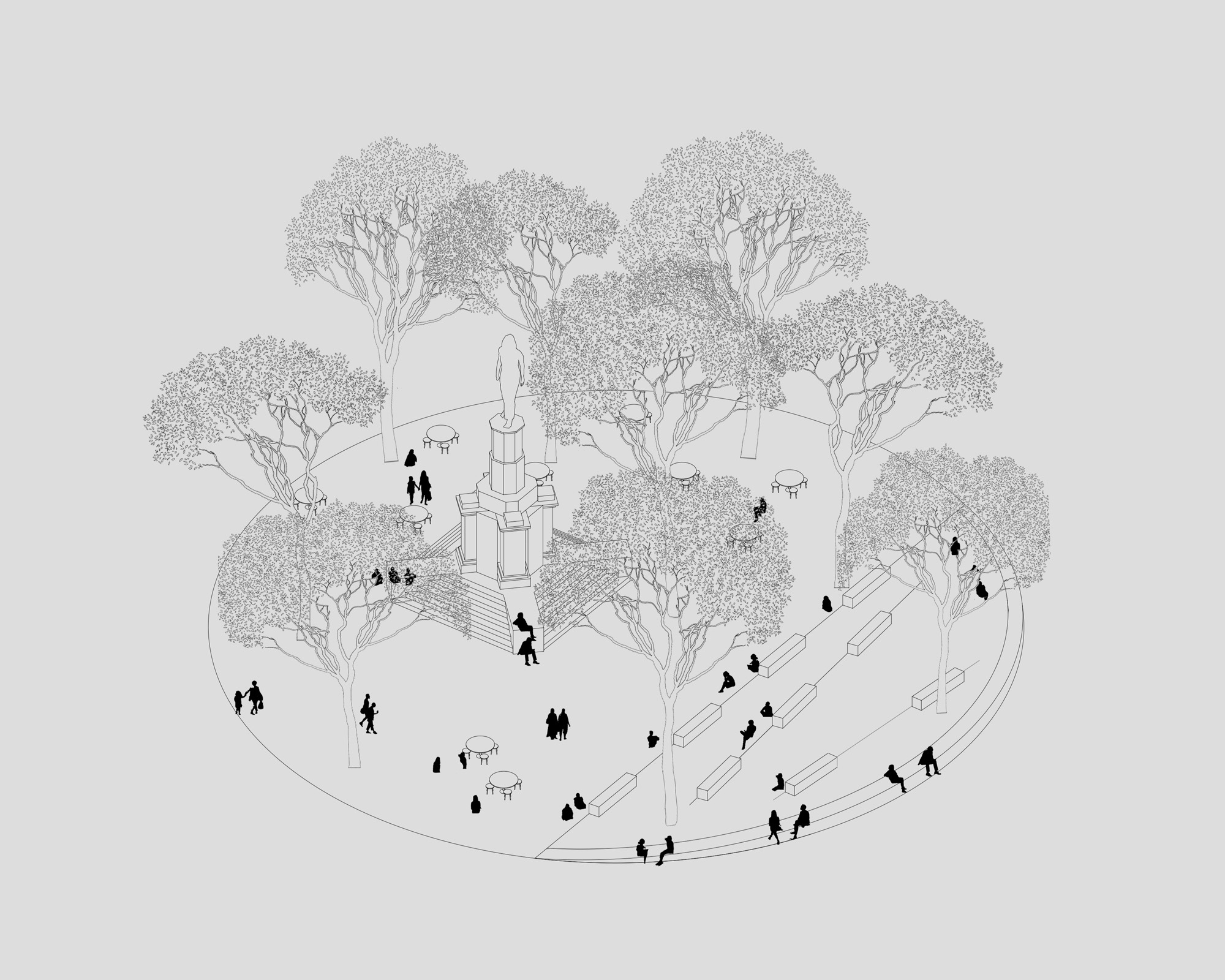 Meet island axonometric